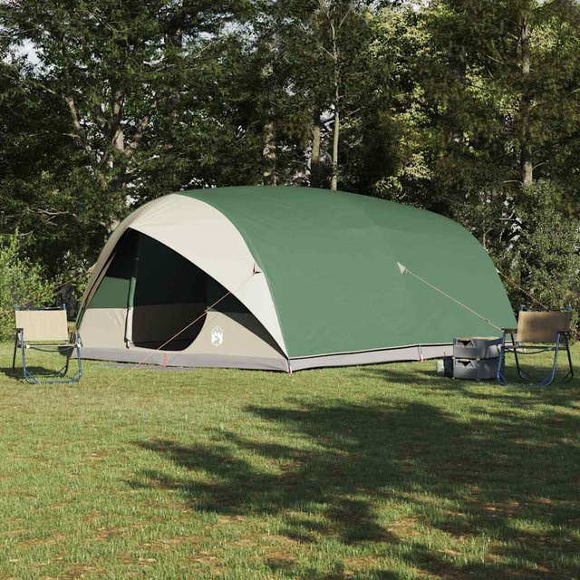 Taft Familien-Outdoor-Campingzelt Tunnelzelt mit Dach und Stauraum, grün und blau, B/T/H: 500 x 348 x 200 cm - Bild 1