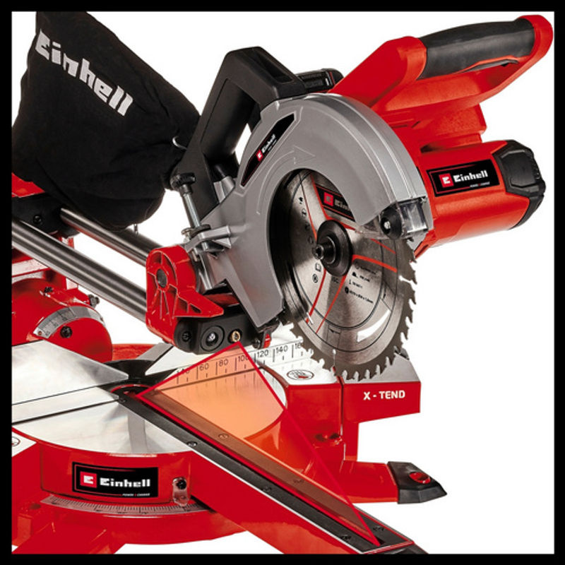 Einhell Power X-Change TE-SM 36/210 Li Solo Akku-Zug-Kapp- und Gehrungssäge in Rot mit 210 mm Sägeblatt Durchmesser - Bild 4
