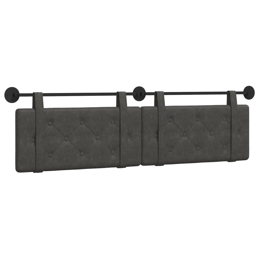 vidaXL Polsterpaneel für die Wandmontage in Schwarz mit Antik-Look, B/H/T: 190 x 55 x 5 cm - Bild 2