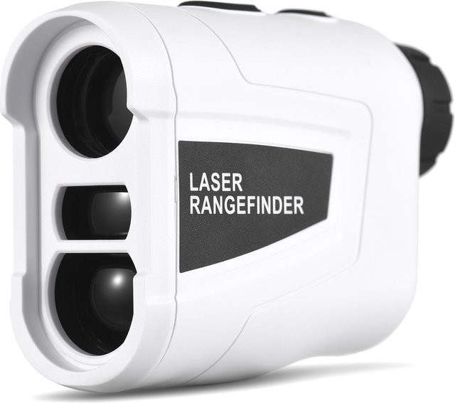 Wosawe Outdoor Sports Golf-Entfernungsmesser mit Neigung +90 Grad, wasserdichtes 6-fach digitales Monokular-Teleskop für Jagdmessungen, Weiß - Bild 1