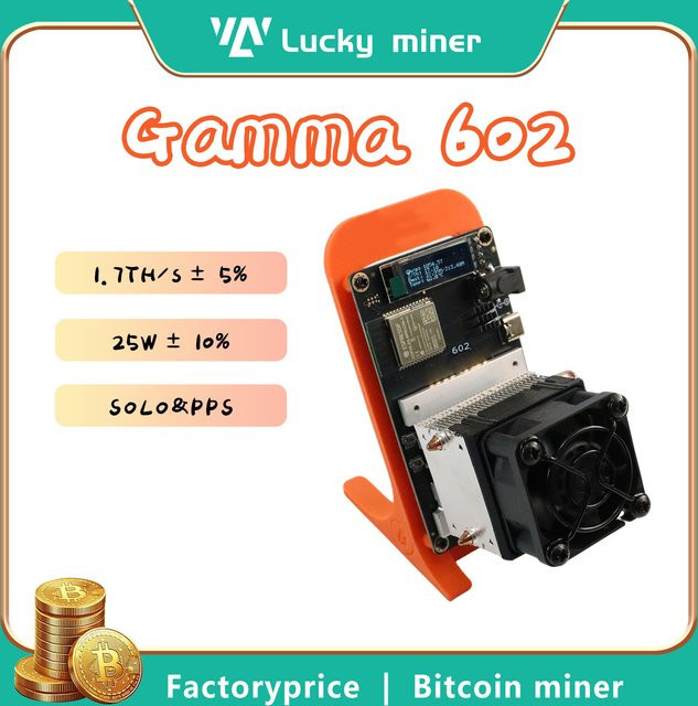 Bitaxe Orange Gamma 602 Bitcoin Miner Open-Source-Lotterie-Mining-Gerät für dein persönliches Kryptowährungs-Sammelgerät mit 1,5-1,7TH/s - Bild 1