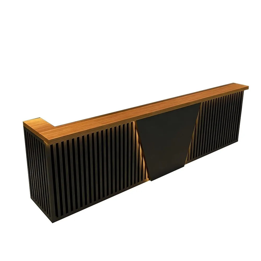 360Home Moderne Bartheke HDTX160 für Restaurant und Billardhalle, Schwarz-Braun, Breite: 160 cm - Bild 2