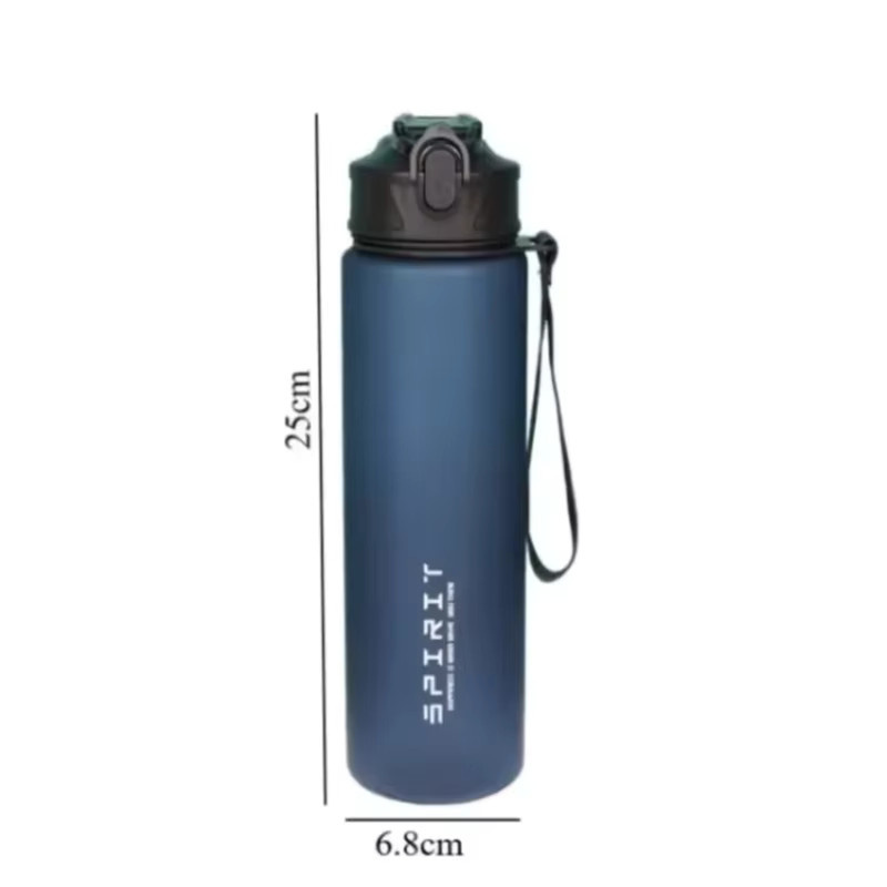 Fantia Sportwasserflasche in Blau mit Strohhalm und Trageschlaufe, 750 ml auslaufsicherer BPA-freier Trinkbecher für Fitness und Camping - Bild 5
