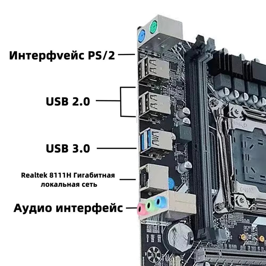 SOYO X99 Motherboard D4 LGA 2011-3 mit M.2-Steckplatz, H81 Chipset, DDR4-Unterstützung, SATA3.0, USB3.0 und PCI16X in Schwarz - Bild 5