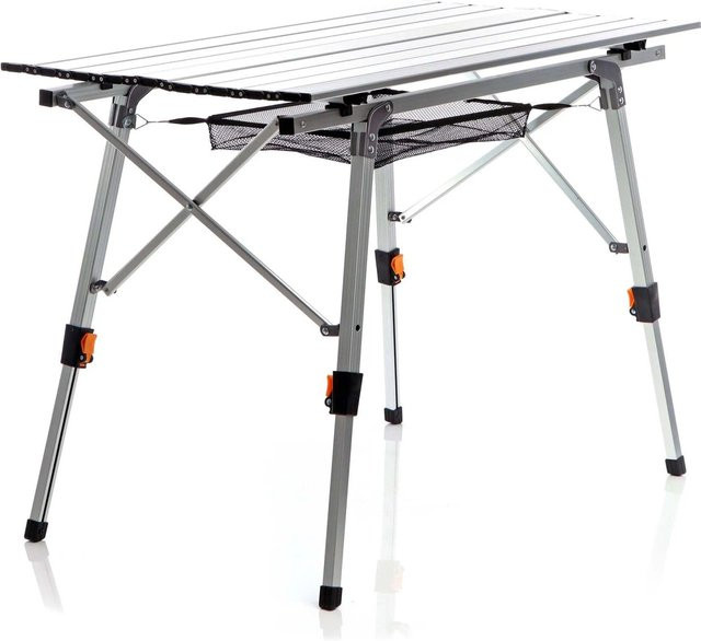 Wiltec Faltbarer Campingtisch aus Aluminium in Silber, B/T: 90 x 53 cm - Bild 1