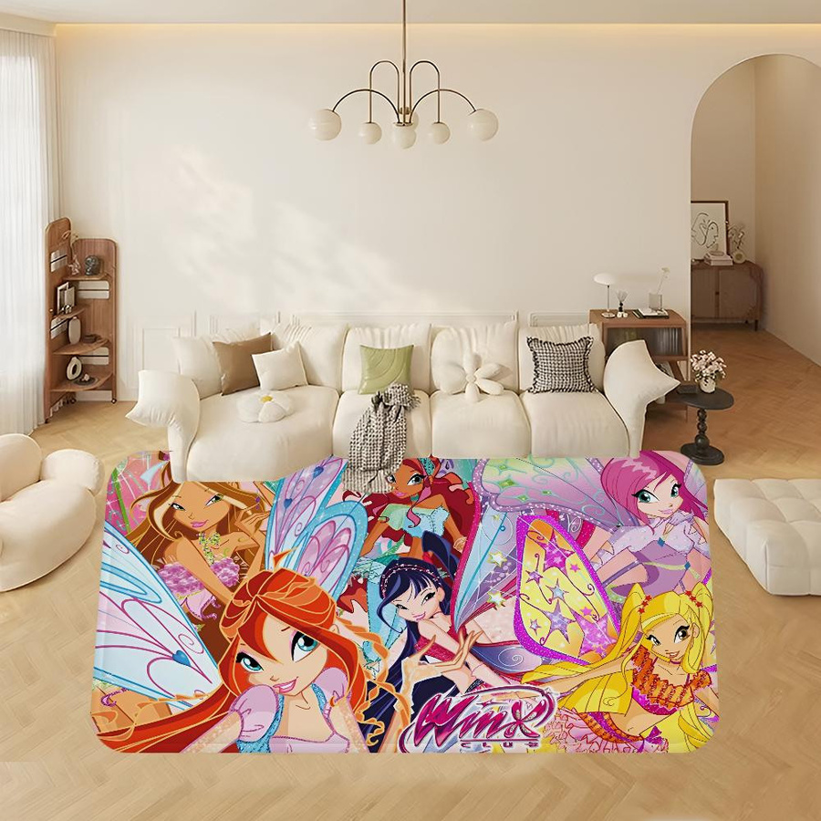 Winx Club Fußmatte für Mädchen, rutschfest und waschbar, Mehrfarbig, B/T: 60 x 40 cm - Bild 2