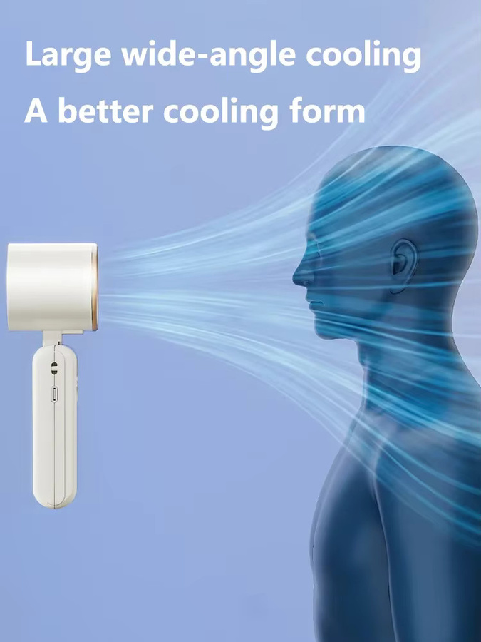Lenovo Handheld Turbo-Ventilator in Weiß mit faltbarem Design, 1-199 Geschwindigkeitsstufen, 4000 mAh Akku und Digitalanzeige - Bild 5