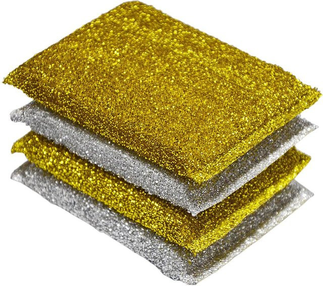 24 Stück Glitzer Scheuerschwämme von Binchi Outdoor Product in Gold, Silber und Multicolour für die Reinigung in Küche und Haushalt - Bild 1