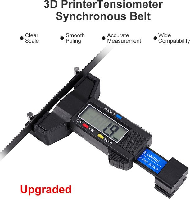 ZWEI BÄUME 2GT Zahnriemen Elastisches Tensiometer zur präzisen Synchronriemenspannung für Voron 2.4 Trident K1 K1 MAX 3D-Drucker in Schwarz - Bild 1
