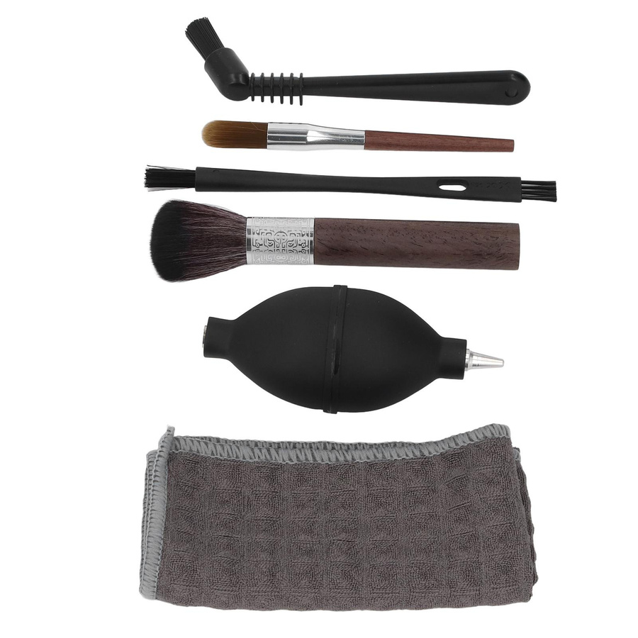 TOMTOP JMS 6-teiliges Kaffeemaschinen-Reinigungsset aus Holz und Nylon in Braun - Bild 3