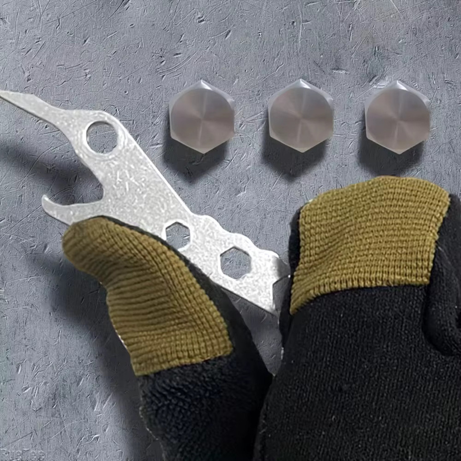 RveTee Mini-Hebelwerkzeug im Eidechsen-Stil aus Edelstahl in Silber - Bild 3