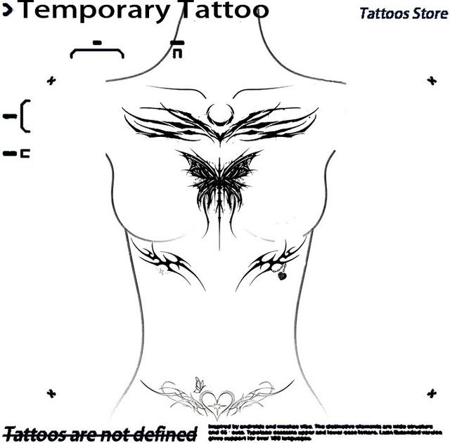 Sexy Charm Dämon Set Temporäre Tattoo Aufkleber, Unisex - Bild 1