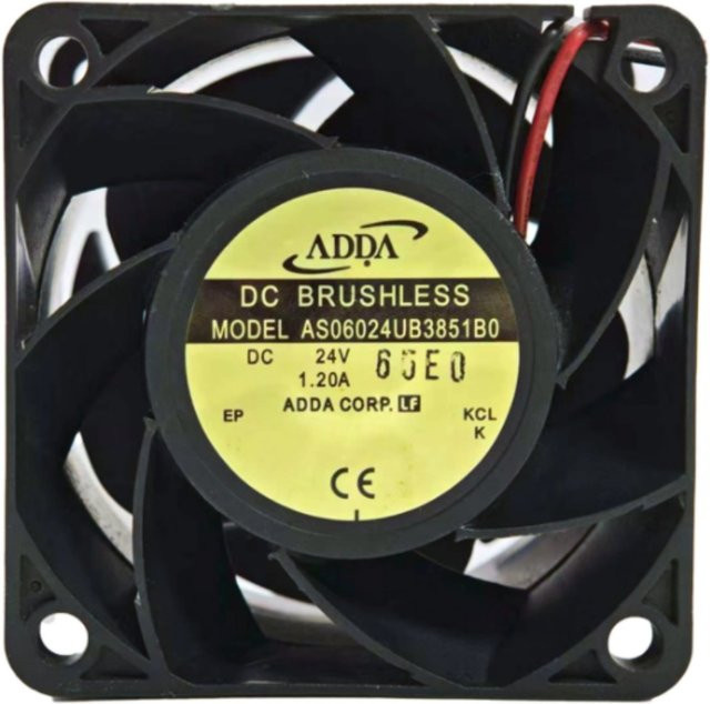 ADDA Server-Lüfter AS06024UB3851B0 Schwarz DC 24 V 1,20 A B/T/H: 60 x 60 x 38 mm - Bild 1