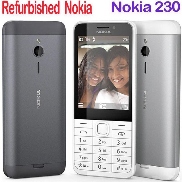 Generalüberholtes Nokia 230 Dual-SIM Mobiltelefon in Weiß - Bild 1