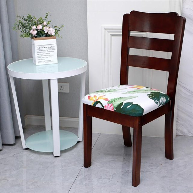 Elastischer Sitzbezug für Esszimmerstühle von Yiran Furniture, rutschfest und waschbar, B/B: 48 x 48 cm - Bild 1