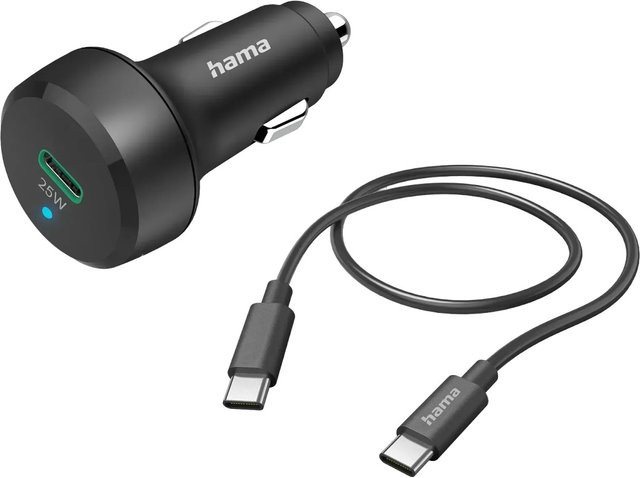 Hama Auto-Schnellladegerät mit USB-C PD 25 W Ladekabel in Schwarz - Bild 1