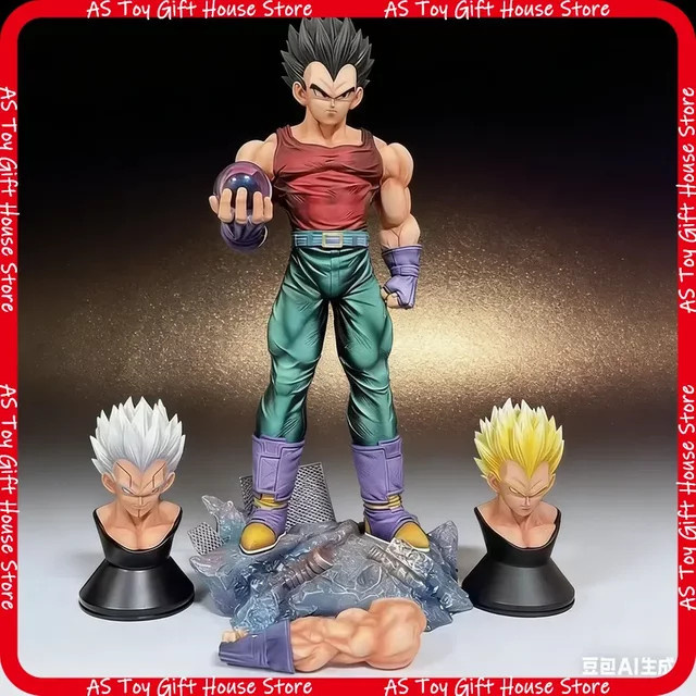Bandai Dragon Ball Vegeta PVC-Actionfigur, mit austauschbarem Kopf und Arm - Bild 1