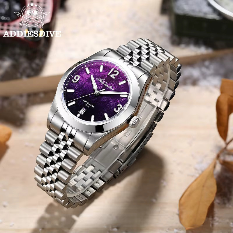 ADDIESDIVE Armbanduhr, Automatik, Edelstahl, Blau, Saphirglas, Herren - Bild 4