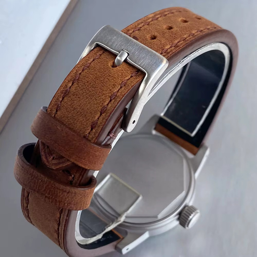 Tandorio Armbanduhr Automatik, Edelstahl, 36 mm, Grün, Leder - Bild 4