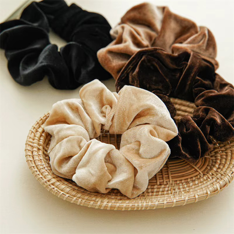 IKABESTILK Scrunchies, Samt, Koralle, Damen - Bild 2
