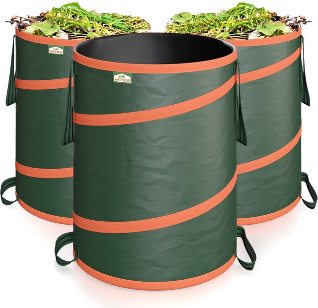 3er-Set Popup Gartenabfallsack in Grün mit je 165 Litern Volumen - Bild 1