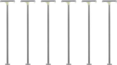 Viessmann Modelltechnik Bahnsteigleuchte doppelt, Fertigmodell, 6er-Set - Bild 1