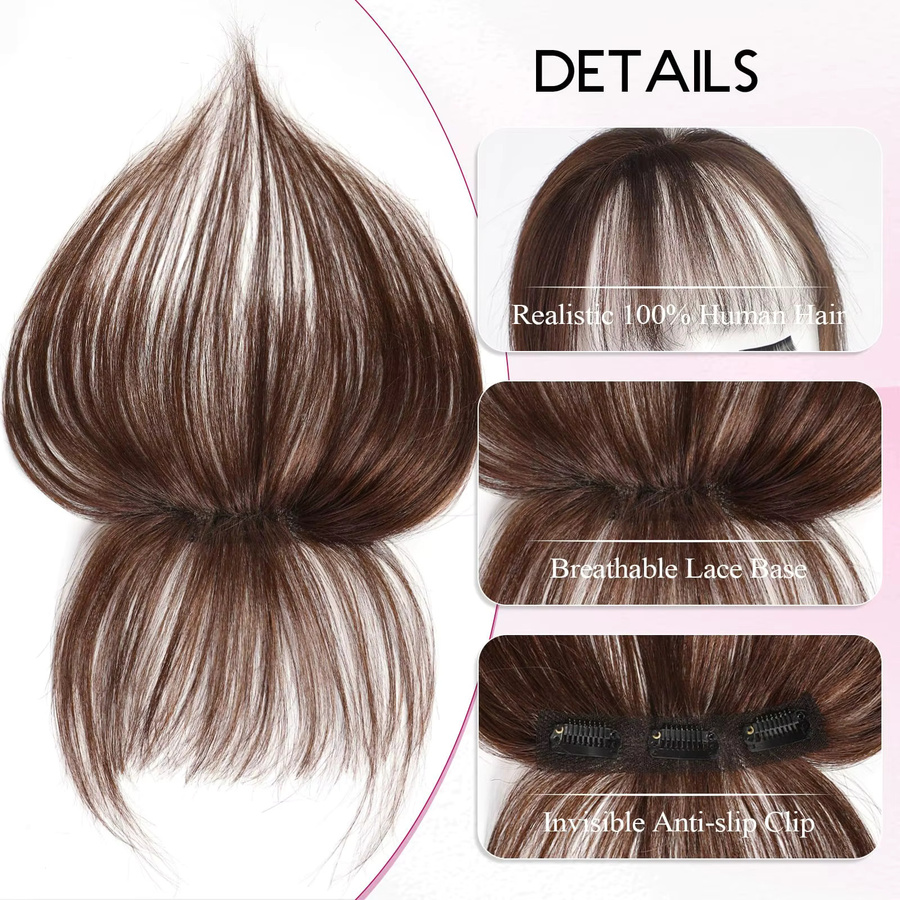 HAIRCUBE Pony-Haarteil aus Remy-Echthaar, Braun, Damen, 11,4 cm - Bild 3