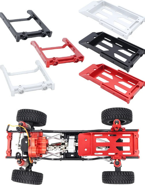 WWXRC Metall CNC Stoßstangenhalterung Chassis-Stütze Batteriefach-Kit, 1:12, Zubehör - Bild 1