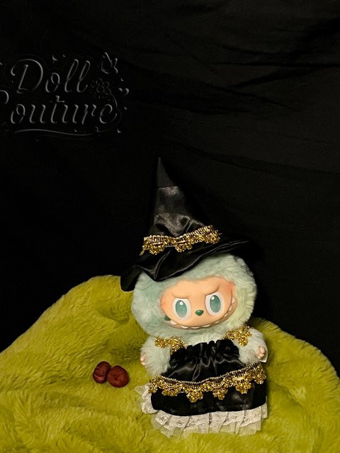 BANGSHE Labubu Halloween Kürbis Outfit, Zubehör, Orange Schwarz - Bild 1