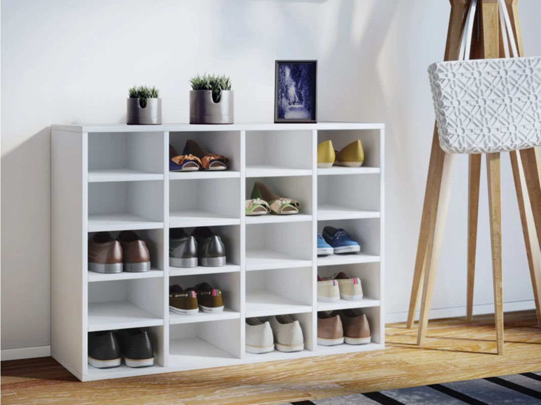 VCM Schuhschrank Hinsol Weiß B/T/H: 92 x 33 x 67 cm - Bild 2
