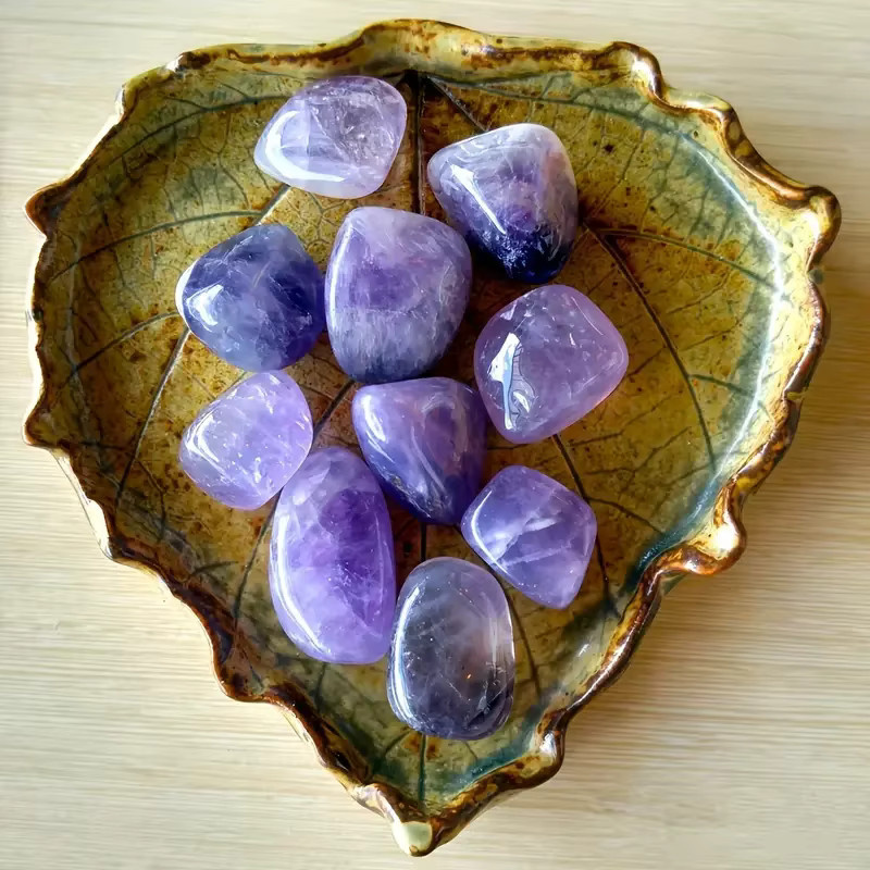 Natürliche Amethyst-Kristalle von sisterstone, lila, getrommelte Edelsteine, 100 g - Bild 6