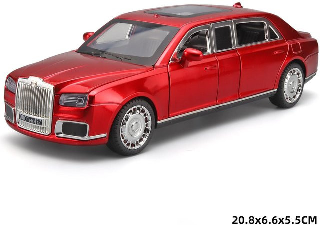 Linyi toy car Aurus Senat Limousine, Modellauto, 1:24, Metall, mit Licht und Sound, ab 18 Jahren - Bild 1