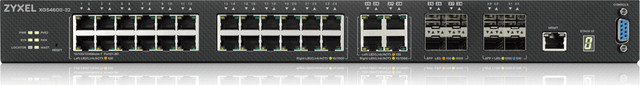 Zyxel XGS4600-32 Managed L3 Switch mit 24 x 10/100/1000 Ethernet, 4 x Kombi-Gigabit-SFP und 4 x 10 Gigabit SFP+ in Schwarz - Bild 1