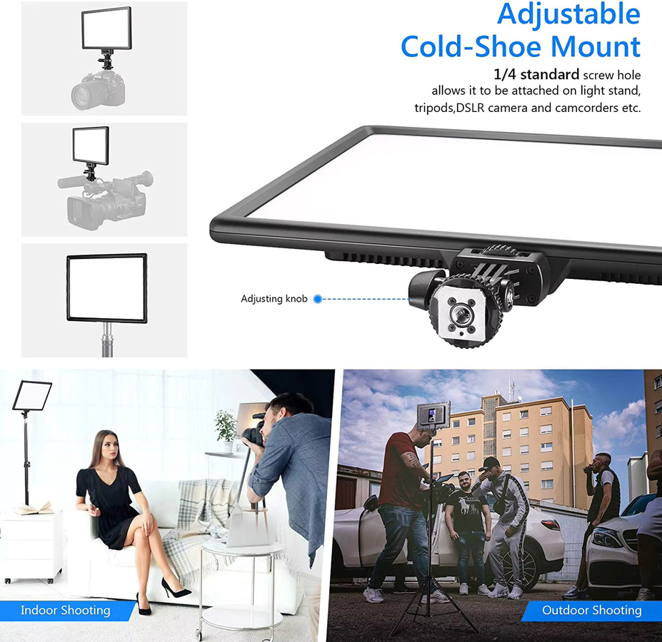 NEEWER 192 LED Videolicht-Panel 19,5W Bi-Color Softlight mit 4000mAh Akku in Schwarz für Fotografie und Live-Streaming - Bild 4