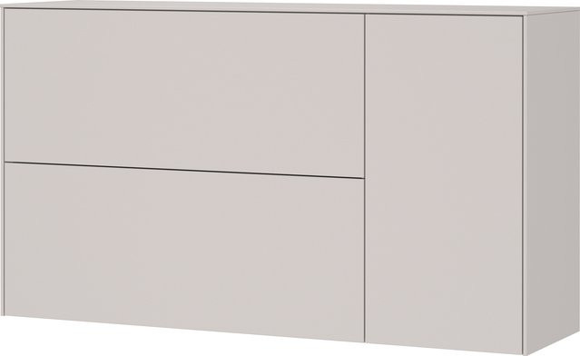 Schuhschrank FAKTA LOMENA von GERMANIA in Beige, wandmontiert mit Push-to-Open Funktion, B/T/H: 137 x 30 x 78 cm - Bild 1