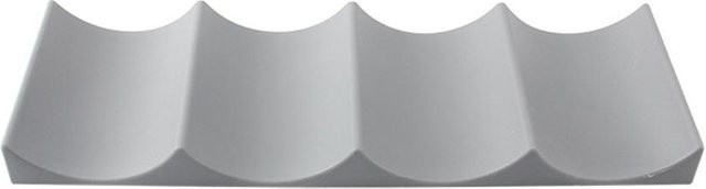 NATAWA Weinregal aus Kunststoff, stapelbarer Flaschenhalter in Grau für Arbeitsplatte, Schrank oder Kühlschrank - Bild 1