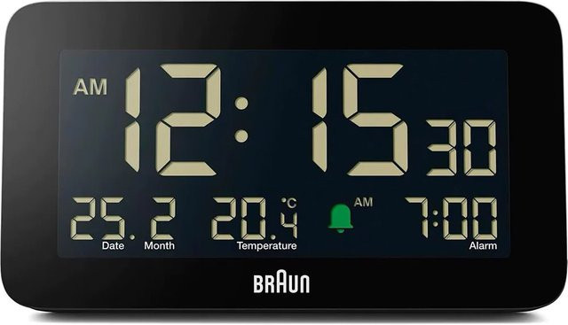 Braun BC10B digitaler Wecker in Schwarz - Bild 1