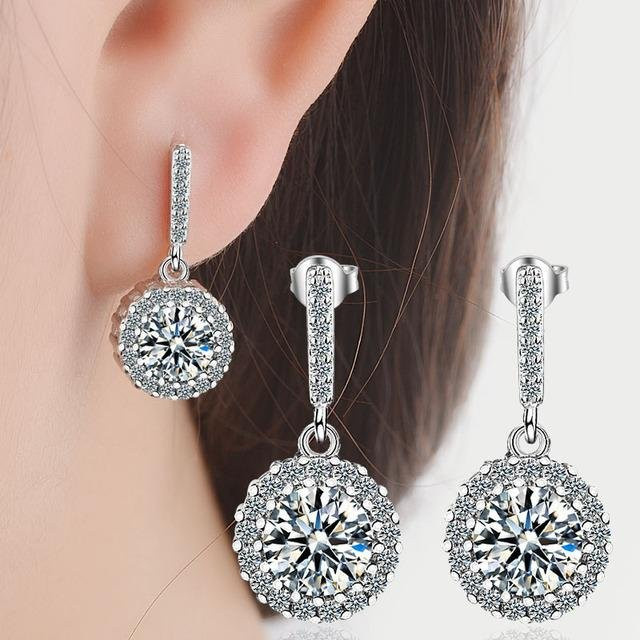 POMOiii Tropfenohrring 925 Silber, Diamant, Damen - Bild 1