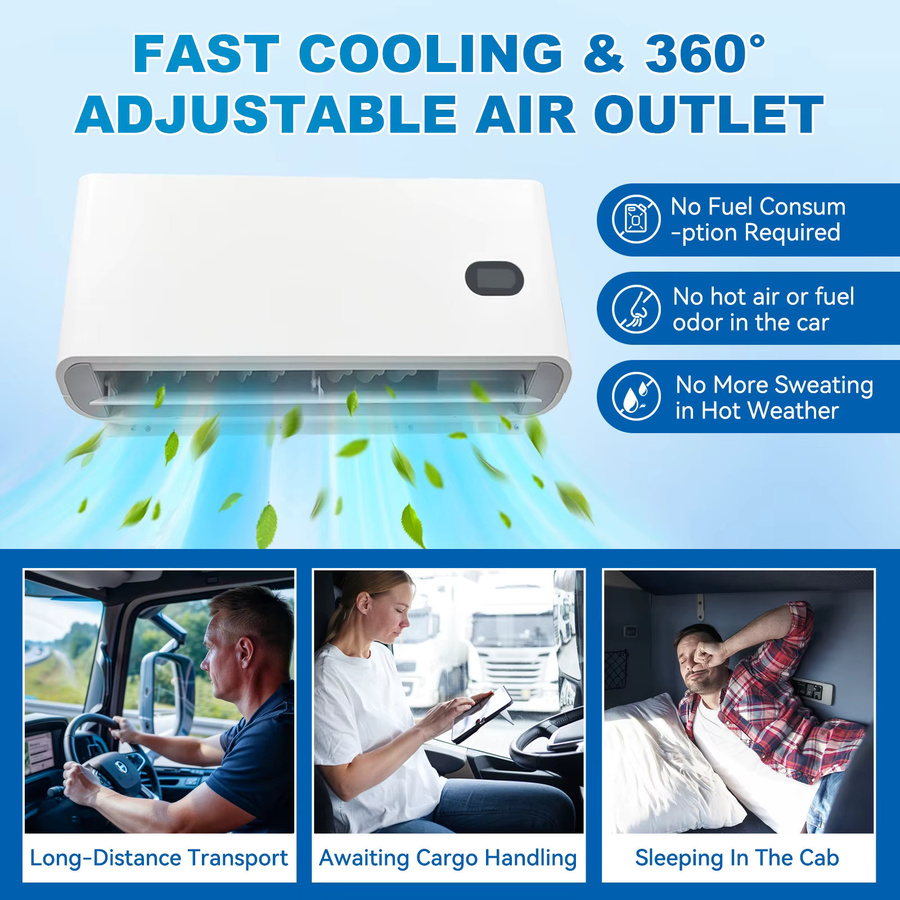 Aspligo Split-Klimaanlage 10500 BTU in Weiß für LKW, Wohnmobil, Wohnwagen und Campingbus - Bild 4