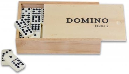 ENGELHART Double 9 Domino-Spiel aus Holz für 2 Spieler oder mehr - Bild 1