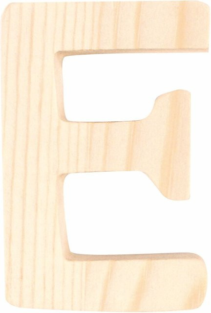 Rico Design Holz-Buchstabe E für die Tischdekoration, Höhe: 8 cm - Bild 1