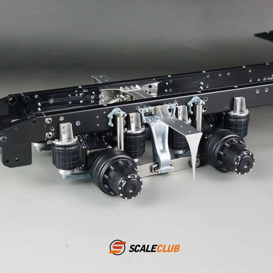 SCALECLUB 1/14 RC Truck Airbag-Aufhängungssystem, Zubehör, Metall, Schwarz - Bild 2