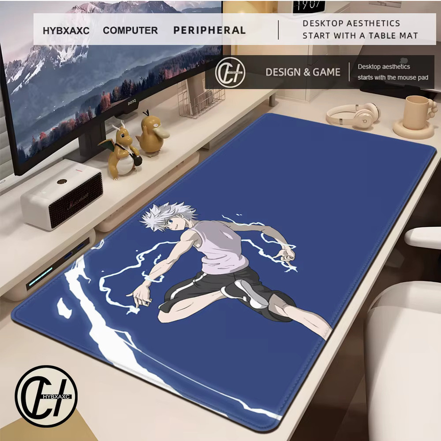 Prime Gaming XXL Mauspad Hunter x Hunter Killua Zoldyck in Multicolour mit gestickten Kanten als Tastaturunterlage - Bild 2