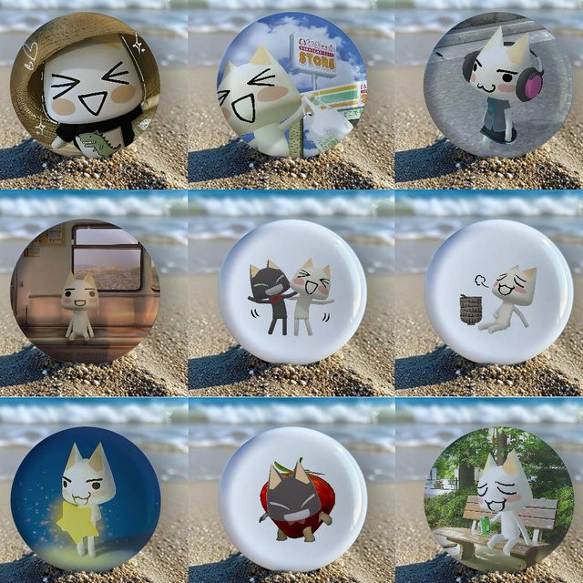Katzen-Brosche Kawaii Toro Inoue, Bunt - Bild 1