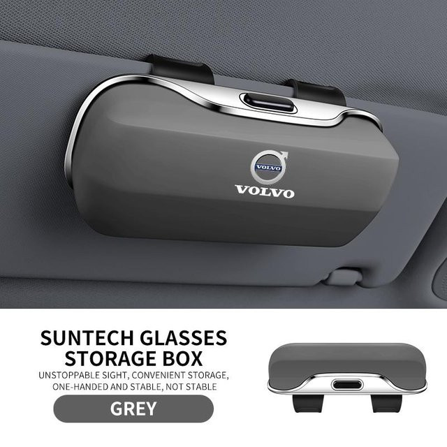 Volvo Brillenetui Clip Box, grau - Bild 1
