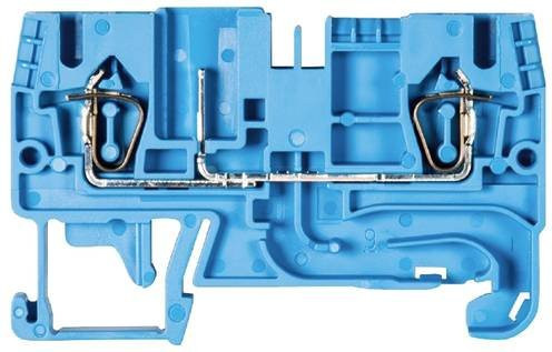 Wieland Electric 56.703.2355.6 Durchgangsklemme mit Federzuganschluss und Steckanschluss, Blau, 100 Stück - Bild 1