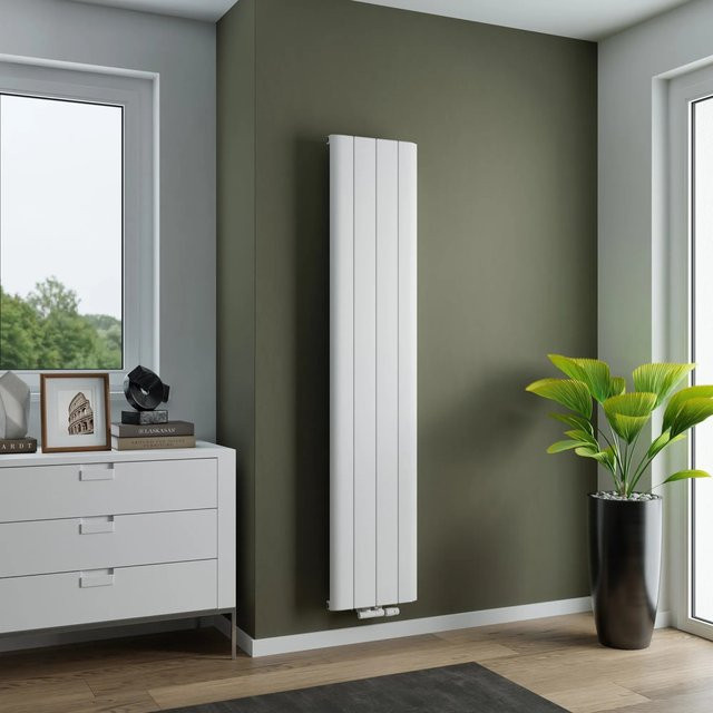Ximax Aluminium-Heizkörper Trigo mit Mittenanschluss in Weiß, B: 180 cm, H: 37,5 cm - Bild 1