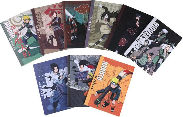 XINGHEDONGMAN Naruto Notizbuch mit Sasuke Uchiha Itachi Gaara Orochimaru und Kakashi Motiven, Mehrfarbig - Bild 1