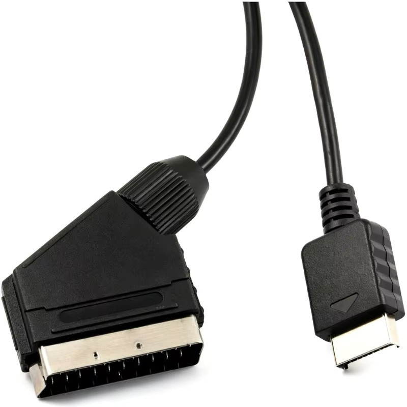 FTBTOC 2er Set RGB SCART AV Kabel für Playstation PS2 PS3 und Xbox Erste Generation in Schwarz, Länge: 1,83 m - Bild 4