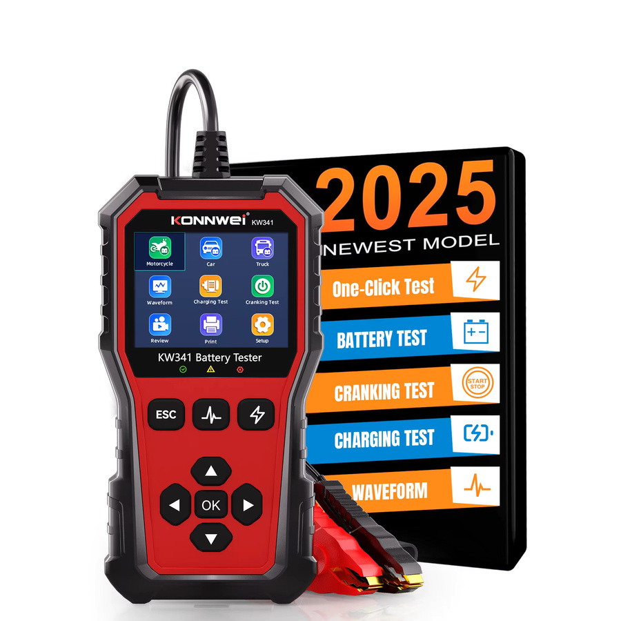 KONNWEI Autobatterie-Diagnosetool zur Spannungsprüfung und Batterieinformationsanzeige für 6V, 12V und 24V Systeme - Bild 4